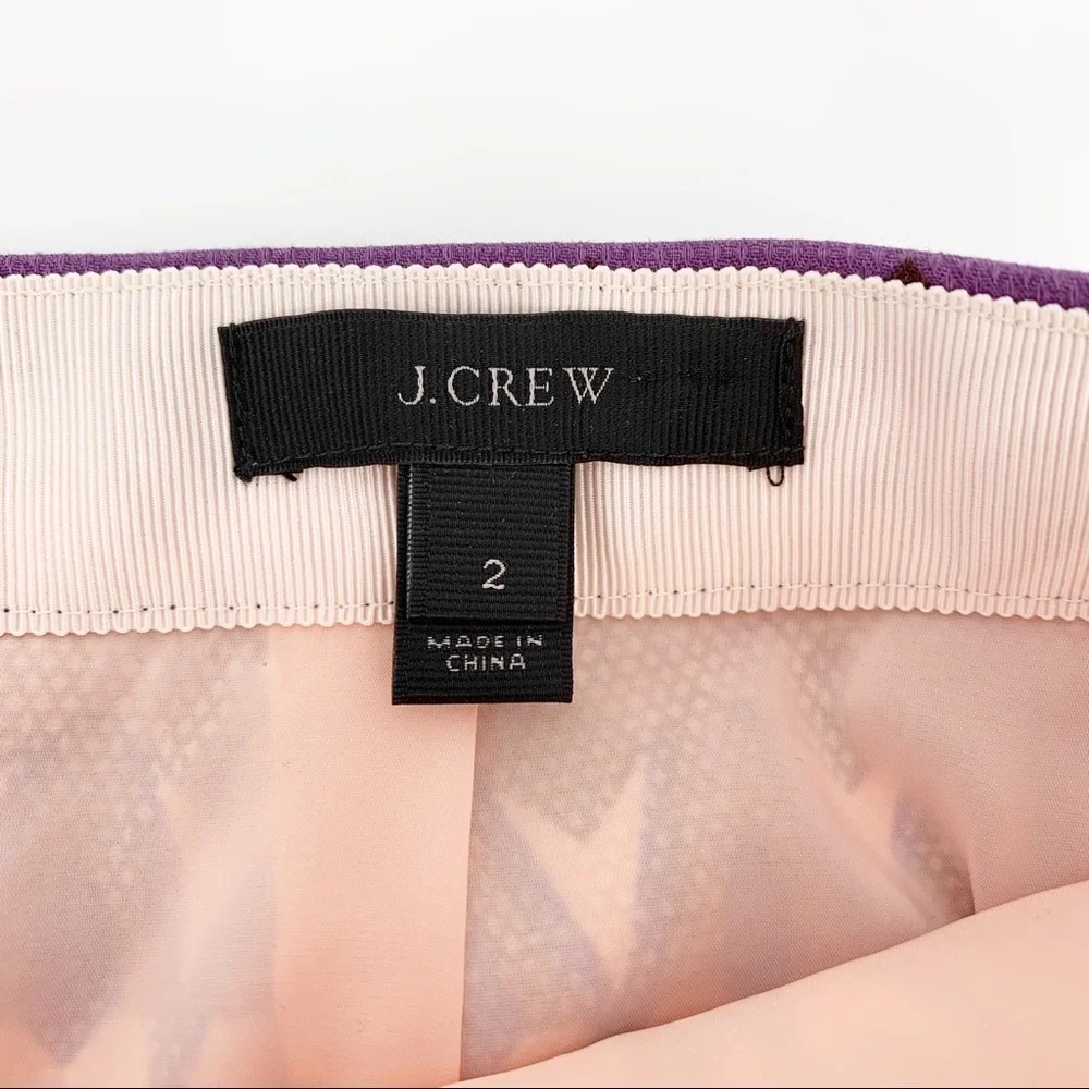 J Crew Mini Skirt 2 Geometric Print Artsy Chic Retro Revival‎ Workwear Mod Style